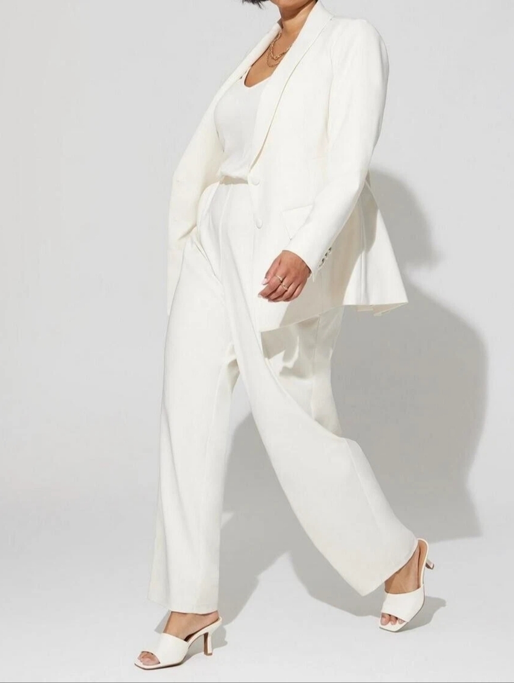 torrid Soho Studio Refined Crepe Blazer Cream Shawl Collar Blazer  *Nwt* - Picture 3 of 16